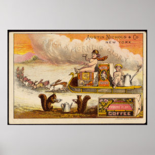 Affiche Publicité vintage de café New York