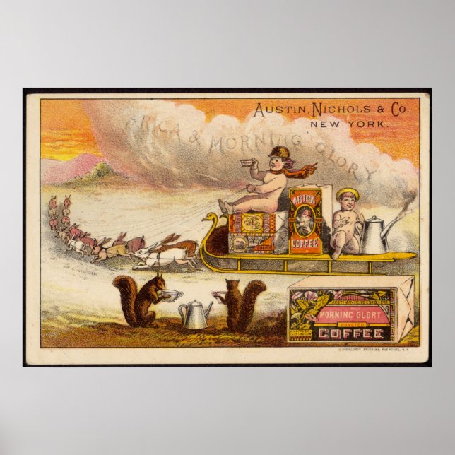 Affiche Publicité vintage de café New York (Devant)