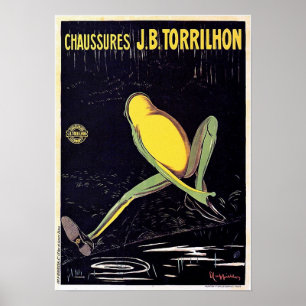 Affiche Publicité vintage de chaussure