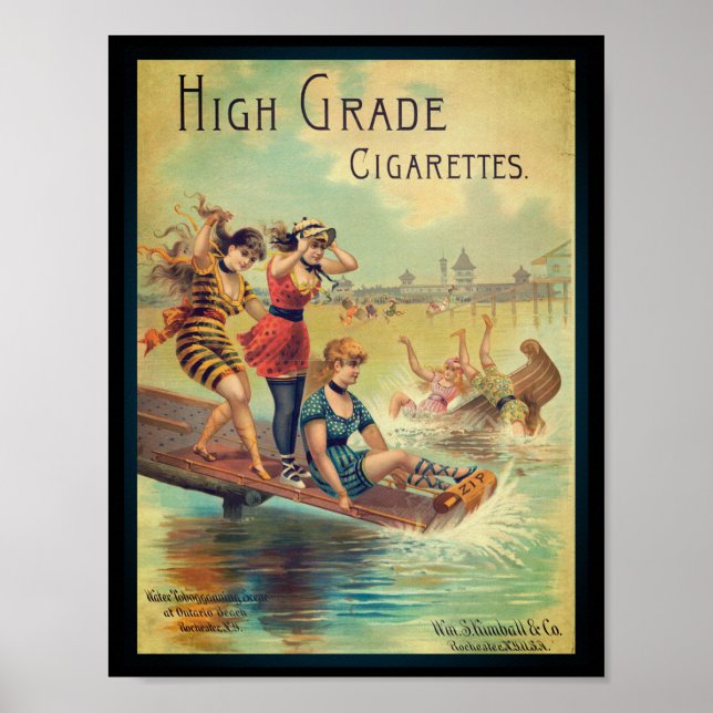 Affiche Publicité vintage de cigarettes de haute qualité (Devant)
