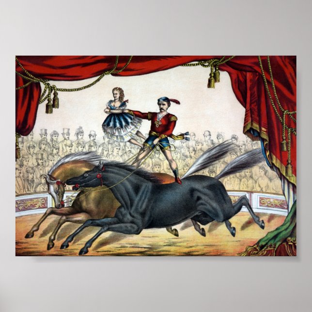 Affiche Publicité vintage de cirque (Devant)