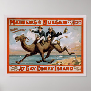 Affiche Publicité vintage de comédie