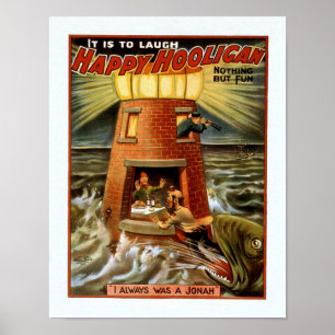 Affiche Publicité vintage de comédie