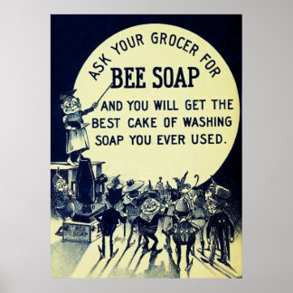 Affiche Publicité vintage de savon