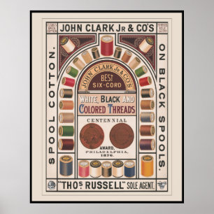 Affiche Publicité vintage des piscines à coudre en coton