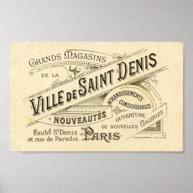 Affiche Publicité vintage en français 2 (Devant)