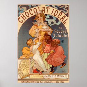 Affiche Publicité vintage Idéale Chocolat