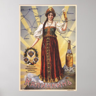 Affiche Publicité vintage impériale russe