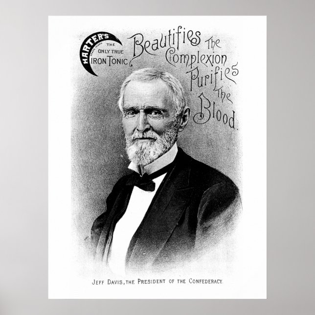 Affiche Publicité Vintage Jefferson Davis (Devant)