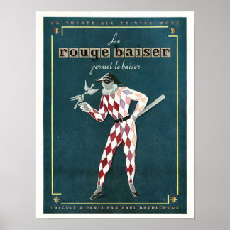 Affiche Publicité vintage Le Rouge Baiser