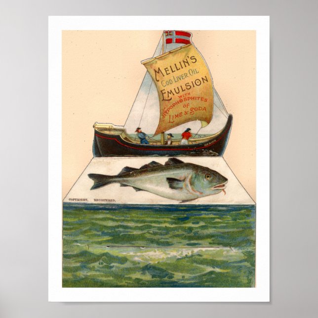 Affiche Publicité vintage Mellins Cod Liver Oil (Devant)