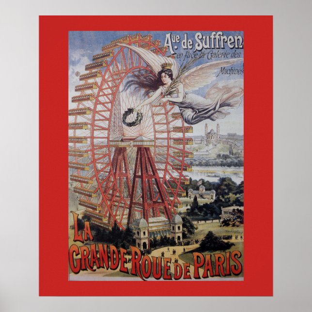 Affiche Publicité vintage Paris Ferris Wheel (Devant)