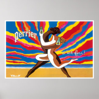 Affiche Publicité Vintage Perrier