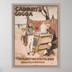 Affiche Publicité vintage pour Cocoa de Cadbury
