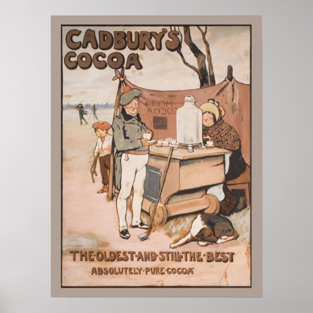 Affiche Publicité vintage pour Cocoa de Cadbury (Devant)