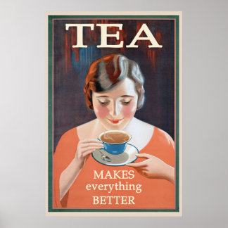Affiche Publicité vintage pour le thé - Améliore