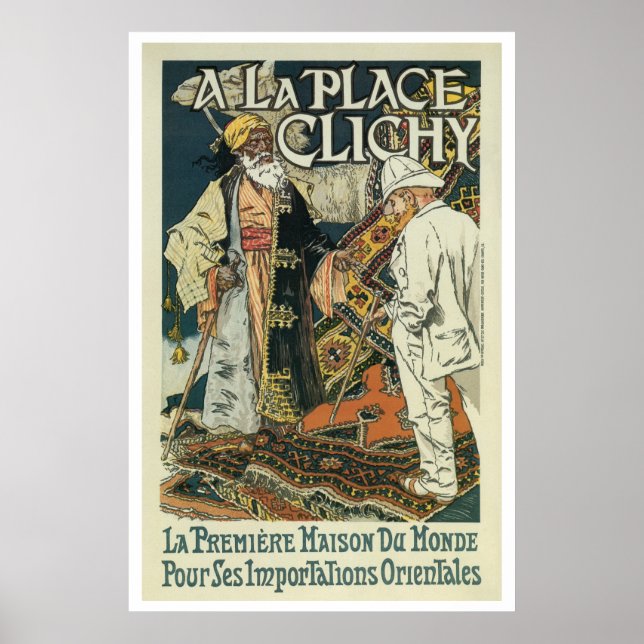 Affiche Publicité vintage pour l'entreprise d'importation  (Devant)
