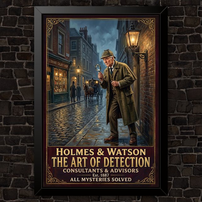 Affiche Publicité Vintage Sherlock Holmes (Créateur téléchargé)