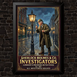 Affiche Publicité Vintage Sherlock Holmes