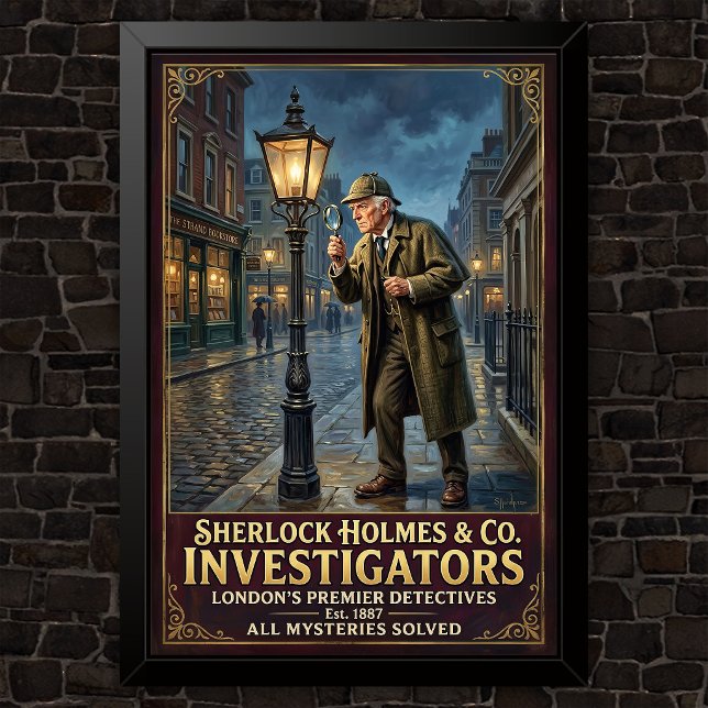 Affiche Publicité Vintage Sherlock Holmes (Créateur téléchargé)