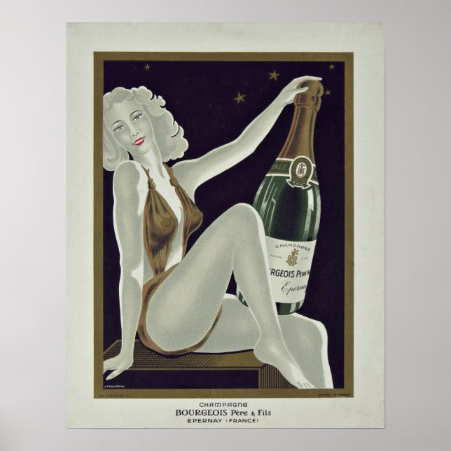 Affiche Publicité vintage sur le vin et l'alcool (Devant)