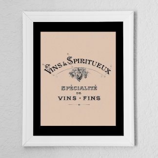 Affiche Publicité vintage sur le vin français