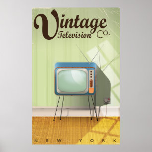 Affiche Publicité Vintage Television Co.