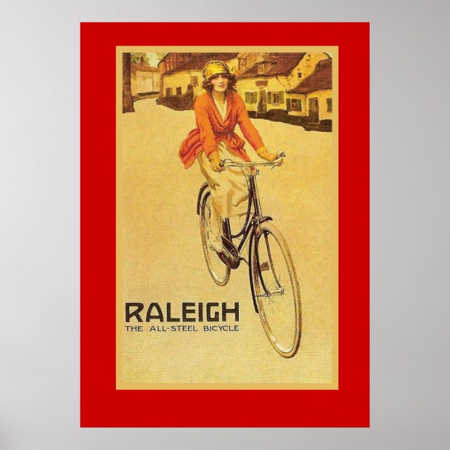 Affiche Publicité vintage, vélos Raleigh (Devant)