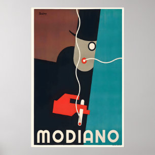 Affiche Publicités anciennes de cigarettes Modiano Italie