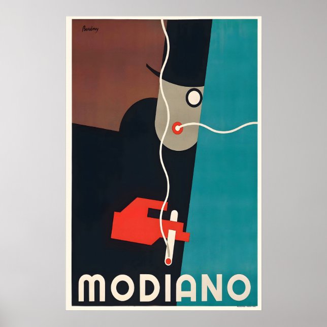 Affiche Publicités anciennes de cigarettes Modiano Italie (Devant)