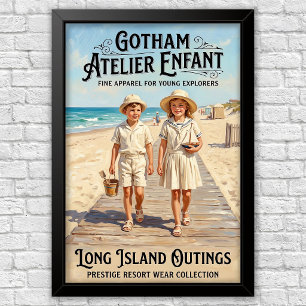 Affiche Publicités de mode pour enfants des années 1920