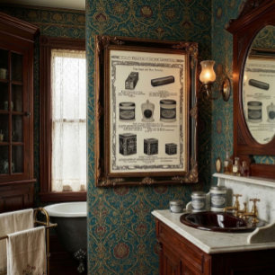 Affiche Publicités de savon de salon de beauté de l'ère vi