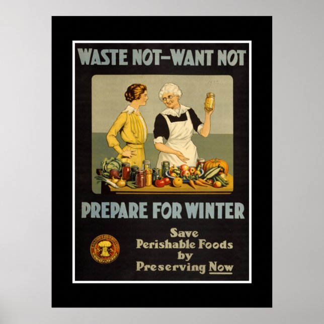 Affiche Publicités Vintage "Ne gaspillez pas, ne m (Devant)