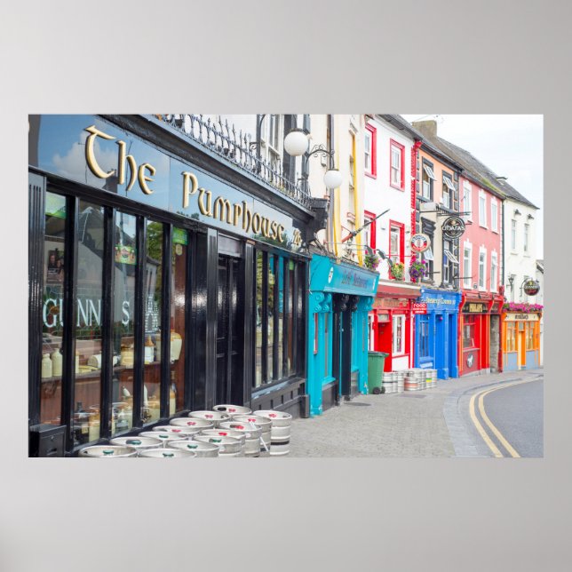 Affiche pubs irlandais et devantures de restaurants (Devant)
