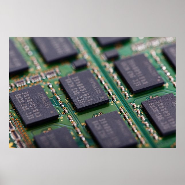 Affiche Puces de mémoire de l'ordinateur (Devant)