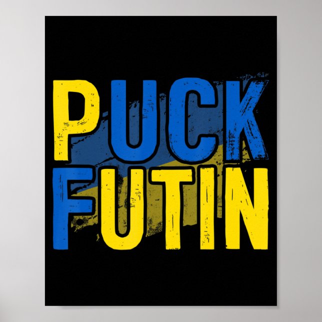 Affiche Puck Foutine Mème Je Suis Aux Côtés De L'Ukraine A (Devant)