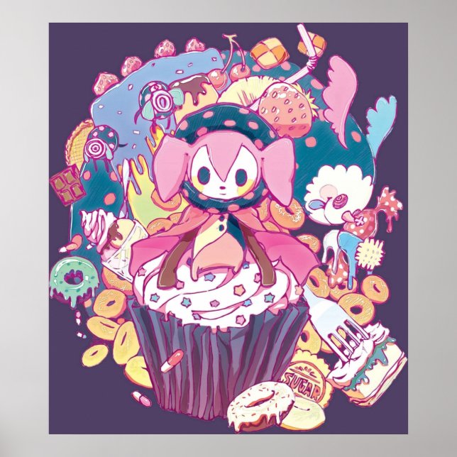 Affiche Puella Magi Magica Madoka Charlotte et ses amis (Devant)