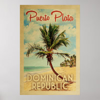 Puerto Plata Palm Tree Vintage voyage