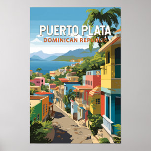 Affiche Puerto Plata République dominicaine Voyage Art Vin