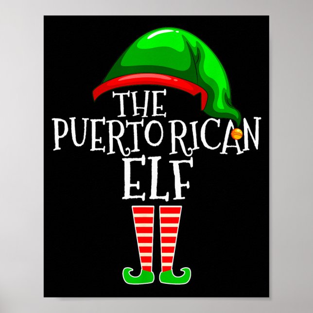 Affiche Puerto Rican Elf Family Matching Group Christmas G (Devant)