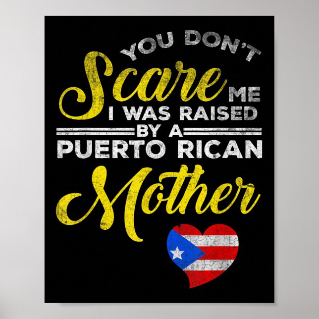 Affiche Puerto Rican Funny Quote Puerto Rico Pride Distres (Devant)