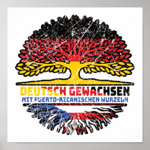 Affiche Puerto Rico Portoricain Allemand Allemagne
