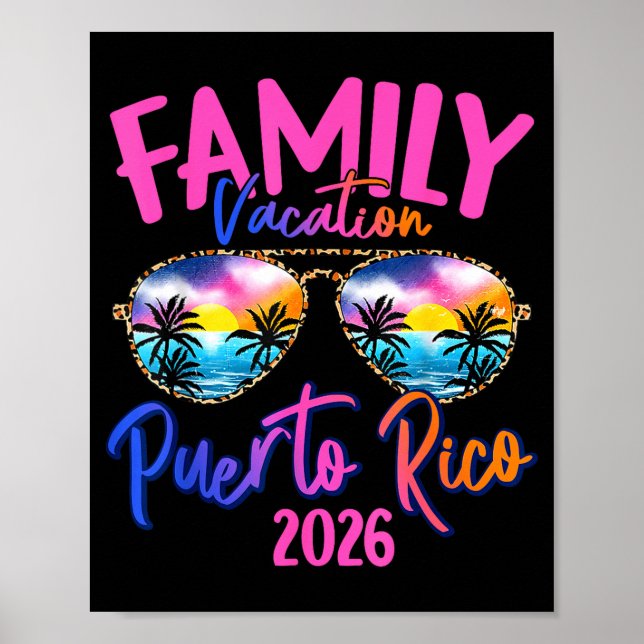 Affiche Puerto Rico Vacation 2026 Souvenir Matching Family (Devant)