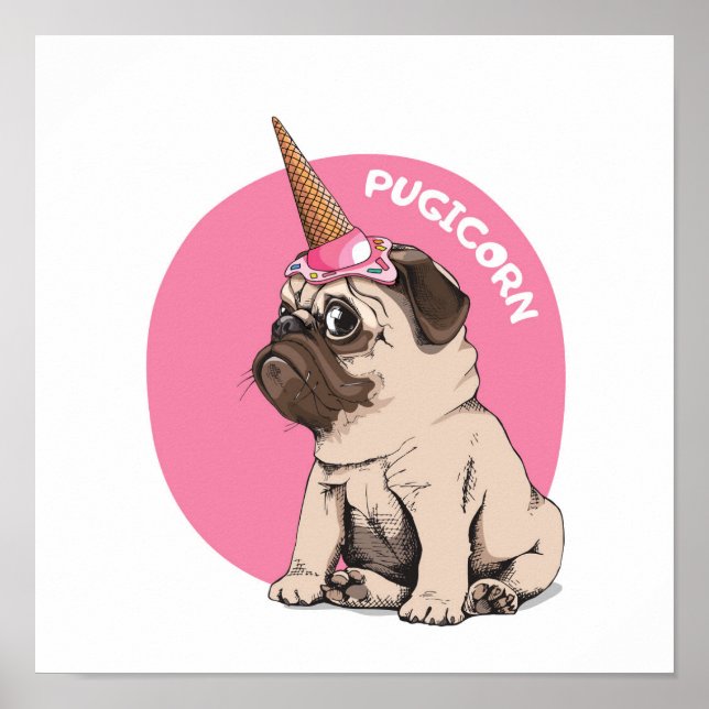 Affiche Pugicorn (Devant)