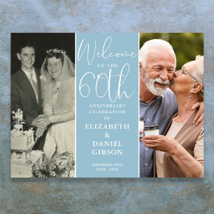 Affiche Puis Et Maintenant 2 Photo 60e Anniversaire Affich