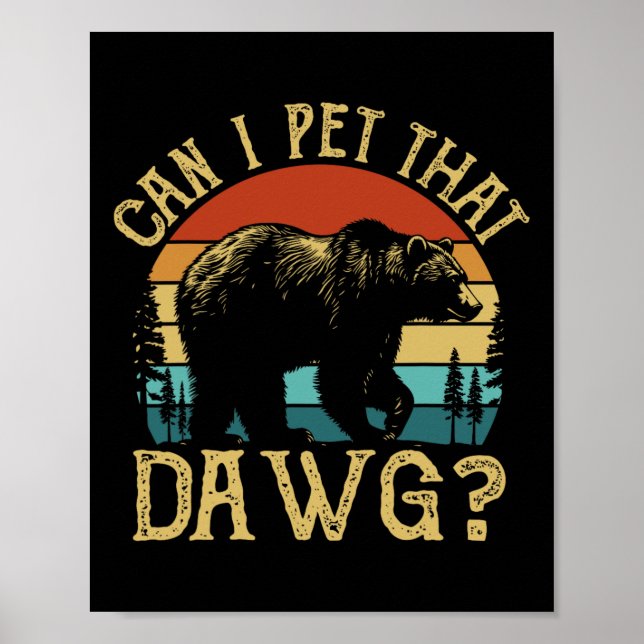 Affiche Puis-je caresser ce chien Mème drôle de dague d'ou (Devant)