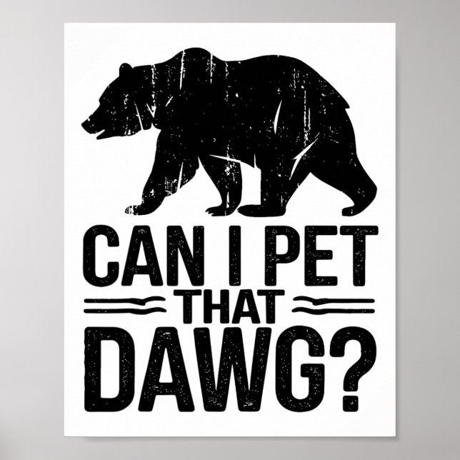 Affiche Puis-je caresser ce chien Mème drôle de dague d'ou (Devant)
