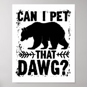 Affiche Puis-je caresser ce chien Mème drôle de dougue our
