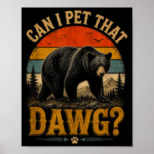 Affiche Puis-je caresser cet animal de chien drôle amateur