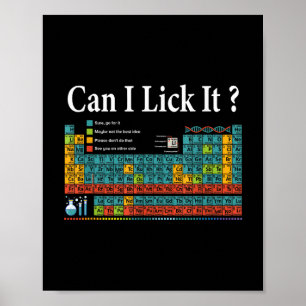 Affiche Puis-je le Lick Table périodique Enseignant Enfant